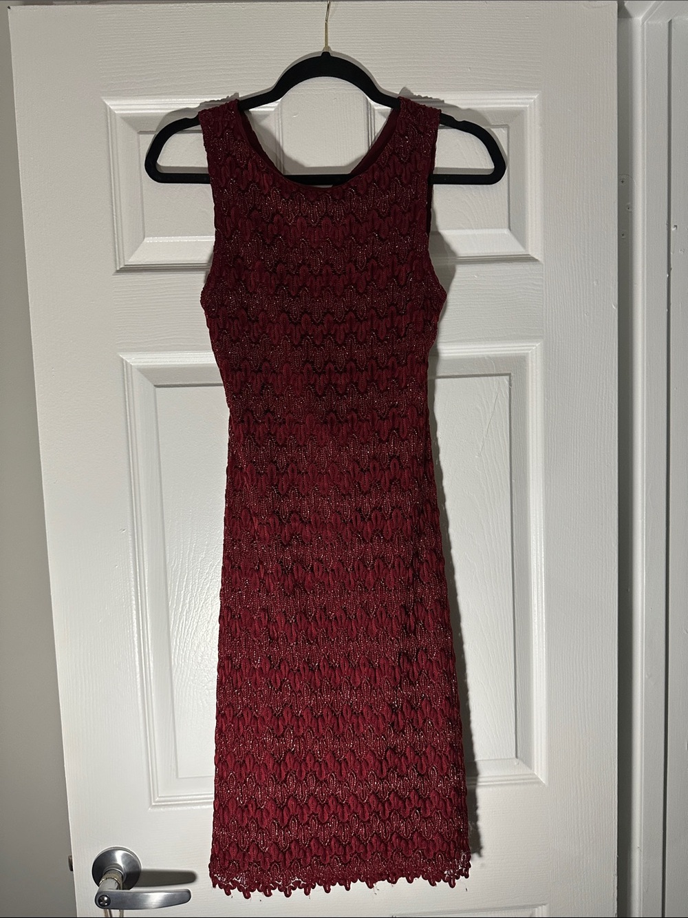 Heart Soul Burgundy Lace Midi Dress